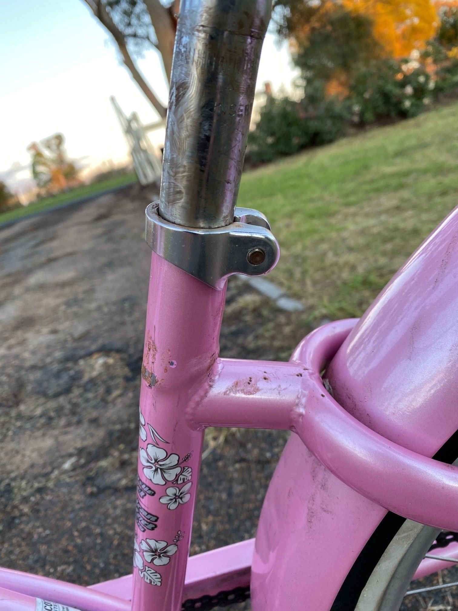 Repair bent seat tube 