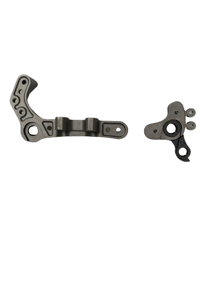 Flat Mount thu axle rear dropouts with double eyelett