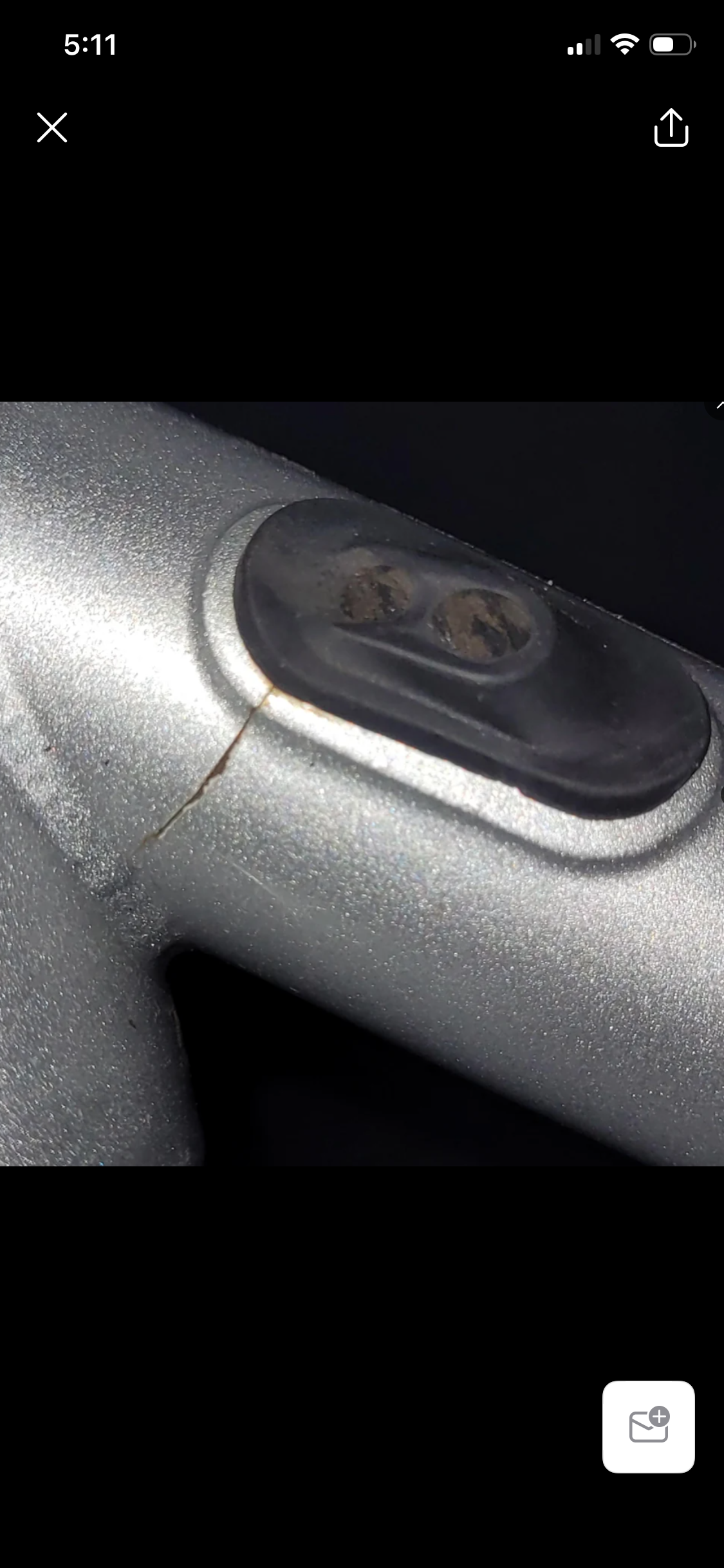 Repair cracked down tube with a patch