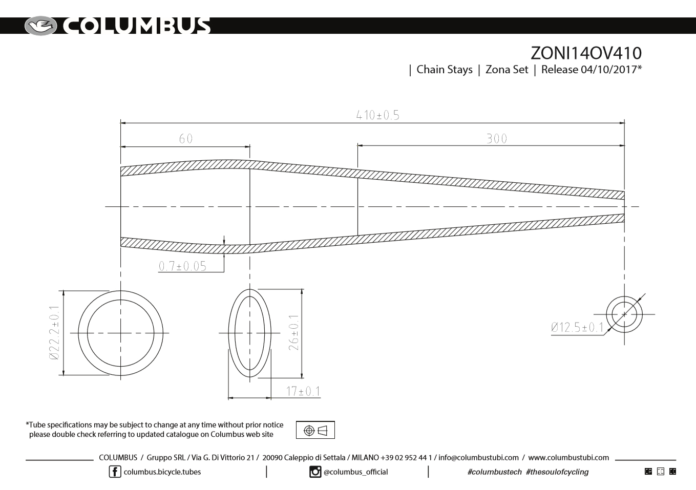Zona Chain Stay 22.2 Round Oval Round